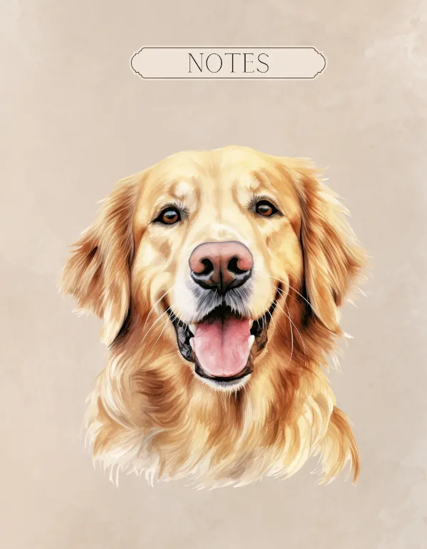 Golder Retriever Notebook Cover